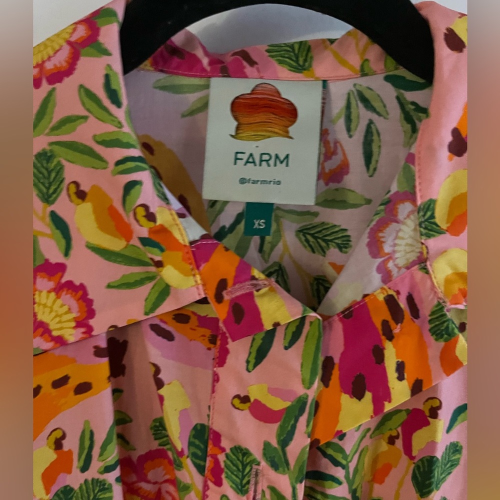 Farm Rio Printed Ruffle Shirt Dress - Picture 5 of 8